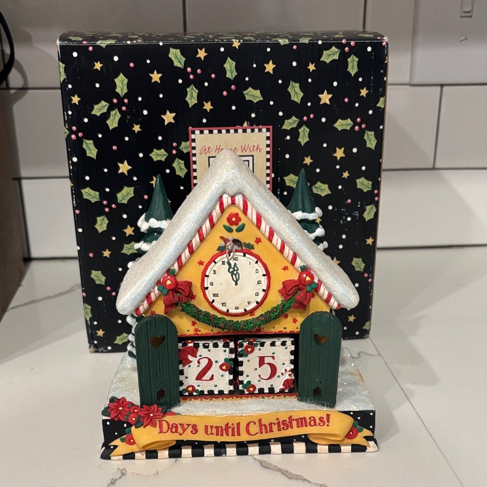 Mary Engelbreit Christmas Countdown Calendar Cottage With Removable Blocks